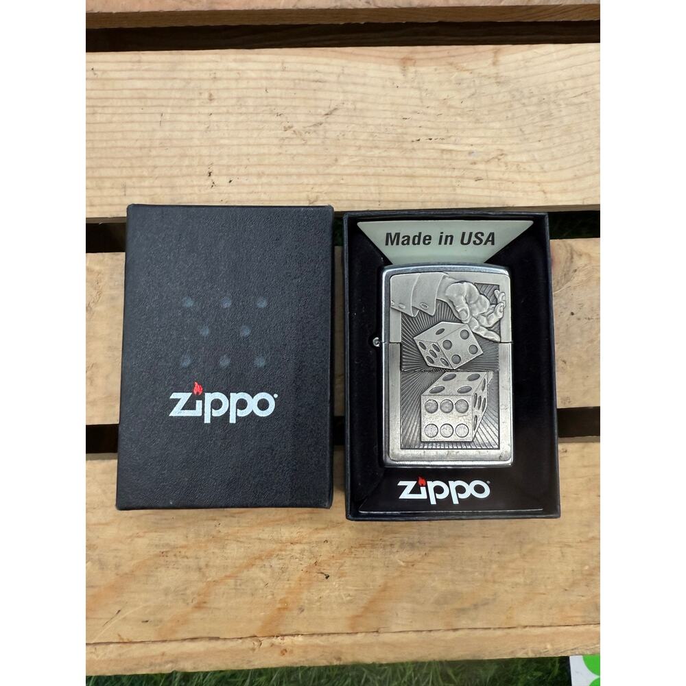 Barrett Smythe "Lucky Seven Surprise" Zippo Lighter - Pewter - In Box